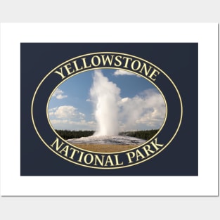 Old Faithful Geyser at Yellowstone National Park in Wyoming Posters and Art